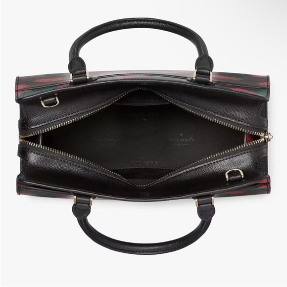 NWOT Kate Spade Madison Rose Toss Printed Medium Satchel - Picture 5 of 10